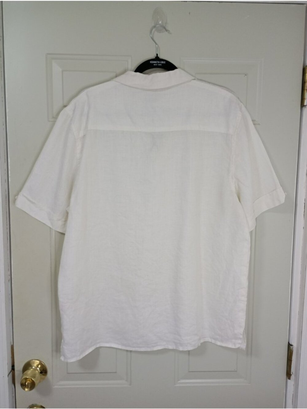 Bohio Mens 100% Linen Shirt Pullover Short Sleeve White Size L Summer - Picture 8 of 8